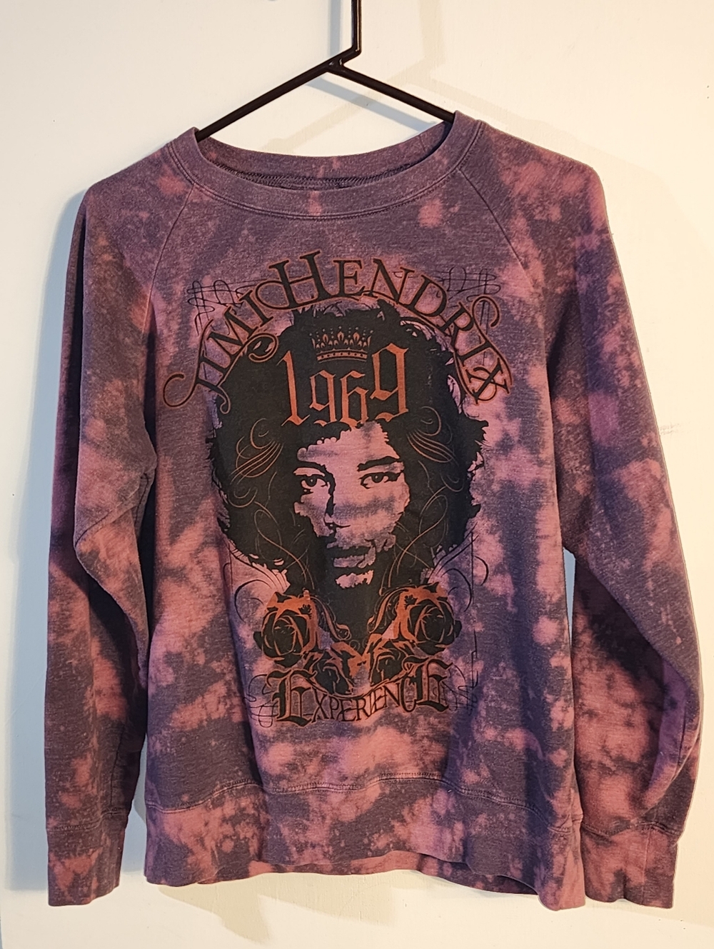 Jimi Hendrix Acidwash Handmade Crewneck Sweatshirt